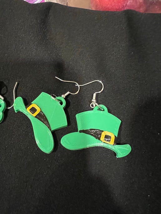 St. Patty's Day Hat Earrings